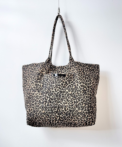 セール】5E24 大容量 軽量 レオパードトートバッグ 豹柄 A4収納