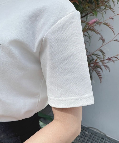 an another angelus（アンアナザーアンジェラス）の「【パリジェンヌ】ブーケロゴプリントＴ　夏服（Tシャツ/カットソー・レディース・ホワイト×レッド/ホワイト×ブラック・1/2）」の6枚目の写真