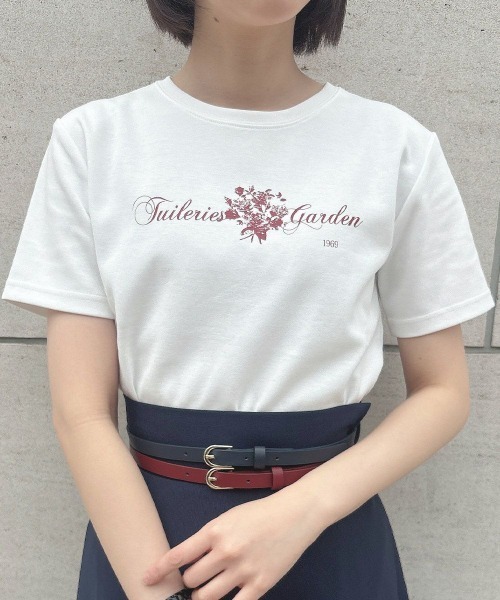 an another angelus（アンアナザーアンジェラス）の「【パリジェンヌ】ブーケロゴプリントＴ　夏服（Tシャツ/カットソー・レディース・ホワイト×レッド/ホワイト×ブラック・1/2）」の8枚目の写真