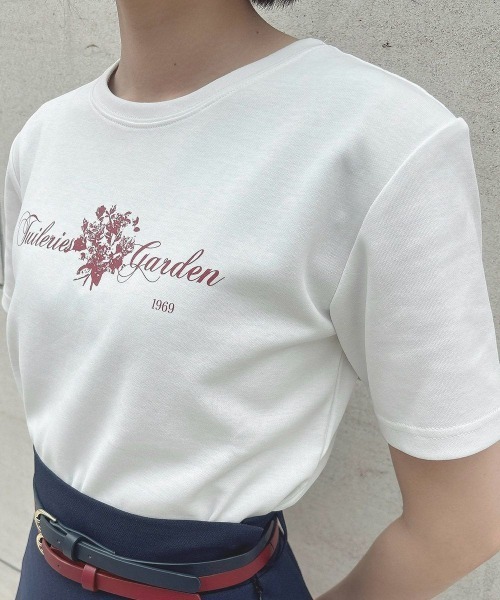 an another angelus（アンアナザーアンジェラス）の「【パリジェンヌ】ブーケロゴプリントＴ　夏服（Tシャツ/カットソー・レディース・ホワイト×レッド/ホワイト×ブラック・1/2）」の10枚目の写真