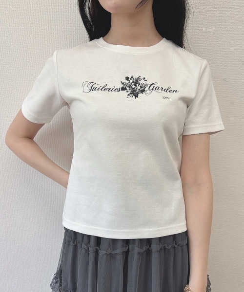 an another angelus（アンアナザーアンジェラス）の「【パリジェンヌ】ブーケロゴプリントＴ　夏服（Tシャツ/カットソー・レディース・ホワイト×レッド/ホワイト×ブラック・1/2）」の15枚目の写真