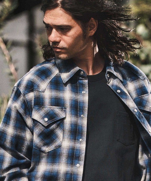 WONDER WALL MOTEL(ワンダーウォールモーテル)の「ms6137- WESTERN CHECK SHIRT ウエスタンチェックシャツ(シャツ/ブラウス・メンズ・グリーン/ブルー/レッド・S/M/L/XL)」の14枚目の写真