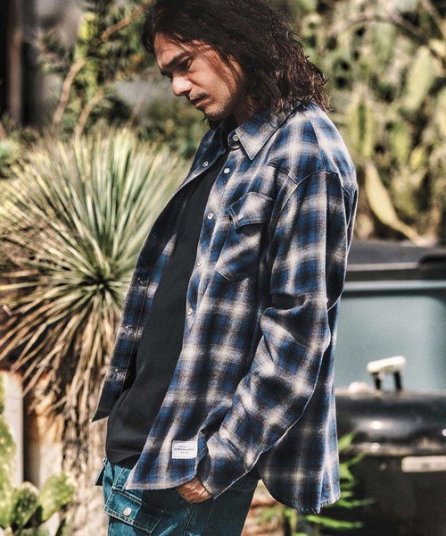 WONDER WALL MOTEL(ワンダーウォールモーテル)の「ms6137- WESTERN CHECK SHIRT ウエスタンチェックシャツ(シャツ/ブラウス・メンズ・グリーン/ブルー/レッド・S/M/L/XL)」の4枚目の写真