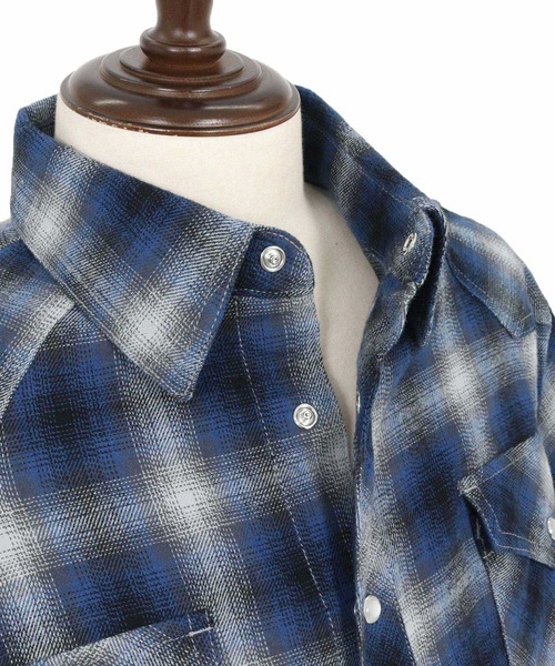 WONDER WALL MOTEL(ワンダーウォールモーテル)の「ms6137- WESTERN CHECK SHIRT ウエスタンチェックシャツ(シャツ/ブラウス・メンズ・グリーン/ブルー/レッド・S/M/L/XL)」の18枚目の写真
