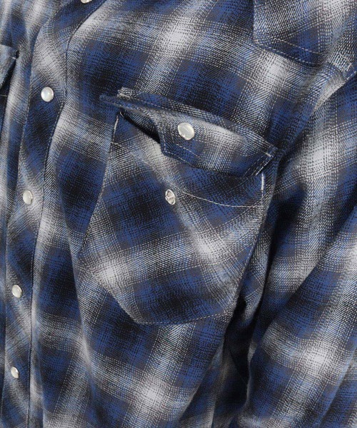 WONDER WALL MOTEL(ワンダーウォールモーテル)の「ms6137- WESTERN CHECK SHIRT ウエスタンチェックシャツ(シャツ/ブラウス・メンズ・グリーン/ブルー/レッド・S/M/L/XL)」の16枚目の写真