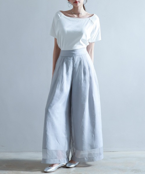 SAISON DE PAPILLON(セゾンドパピヨン)の「2wayラグランスリーブTシャツ(Tシャツ/カットソー・レディース・ホワイト/ブラック/グレー・S/M/L)」の12枚目の写真