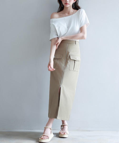 SAISON DE PAPILLON(セゾンドパピヨン)の「2wayラグランスリーブTシャツ(Tシャツ/カットソー・レディース・ホワイト/ブラック/グレー・S/M/L)」の13枚目の写真