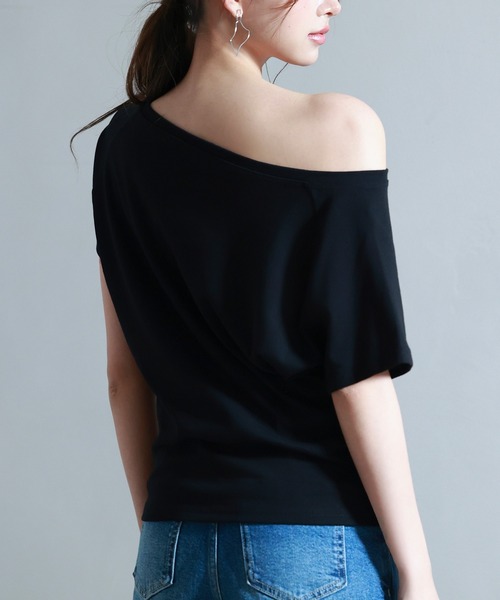 SAISON DE PAPILLON(セゾンドパピヨン)の「2wayラグランスリーブTシャツ(Tシャツ/カットソー・レディース・ホワイト/ブラック/グレー・S/M/L)」の20枚目の写真