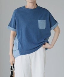 itto...（イット）の「インディゴ天竺後切替プルオーバー（Tシャツ/カットソー）」