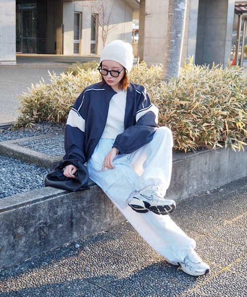 color scheme zipup blouson /配色ラインジップアップショート