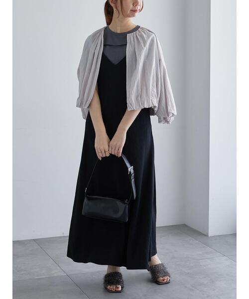 Te chichi（テチチ）の「前後2WAYフィブリルキャミワンピース《2025summer catalog item》（ワンピース・レディース・ブラウン/ブラック・F）」の7枚目の写真