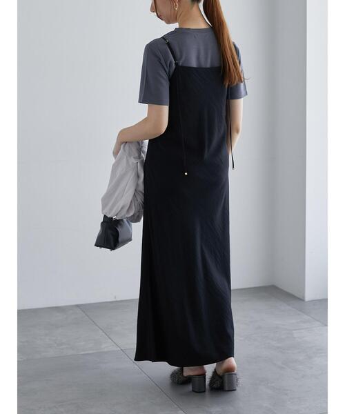 Te chichi（テチチ）の「前後2WAYフィブリルキャミワンピース《2025summer catalog item》（ワンピース・レディース・ブラウン/ブラック・F）」の9枚目の写真