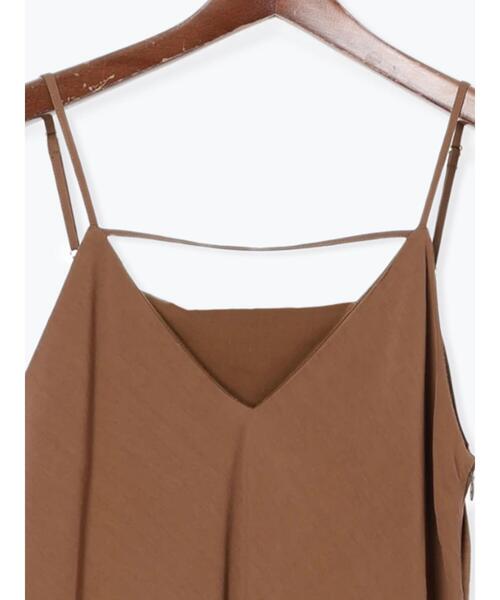 Te chichi（テチチ）の「前後2WAYフィブリルキャミワンピース《2025summer catalog item》（ワンピース・レディース・ブラウン/ブラック・F）」の18枚目の写真