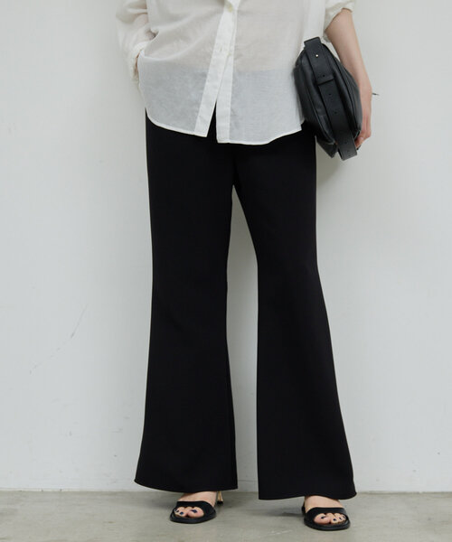 GALLARDAGALANTE（ガリャルダガランテ）の「【好評につき2サイズ登場！】【美脚パンツの新型】ワイドドロストフレアパンツ（その他パンツ・レディース・ブラック/ブラウン・0/1）」の3枚目の写真
