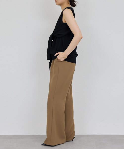 GALLARDAGALANTE（ガリャルダガランテ）の「【好評につき2サイズ登場！】【美脚パンツの新型】ワイドドロストフレアパンツ（その他パンツ・レディース・ブラック/ブラウン・0/1）」の22枚目の写真