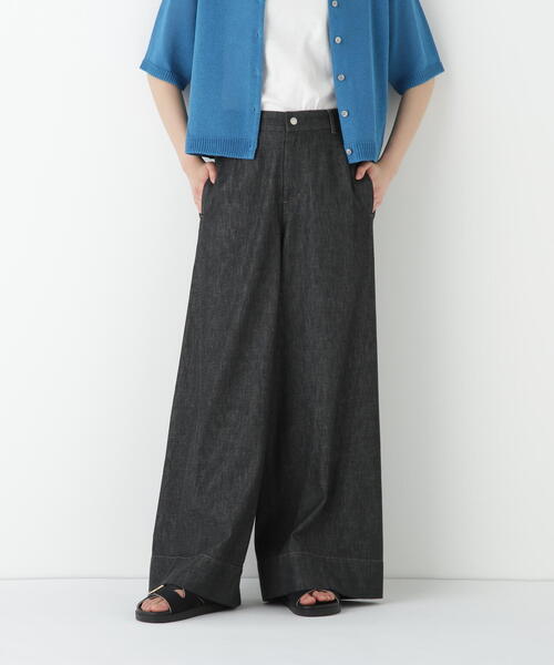 human woman（ヒューマンウーマン）の「◆【4サイズ展開】ライトオンスデニムツイストバギーパンツ（デニムパンツ・レディース・ベージュ/ブラック/ブルー・LARGE/MEDIUM/SMALL/X-SMALL）」の2枚目の写真