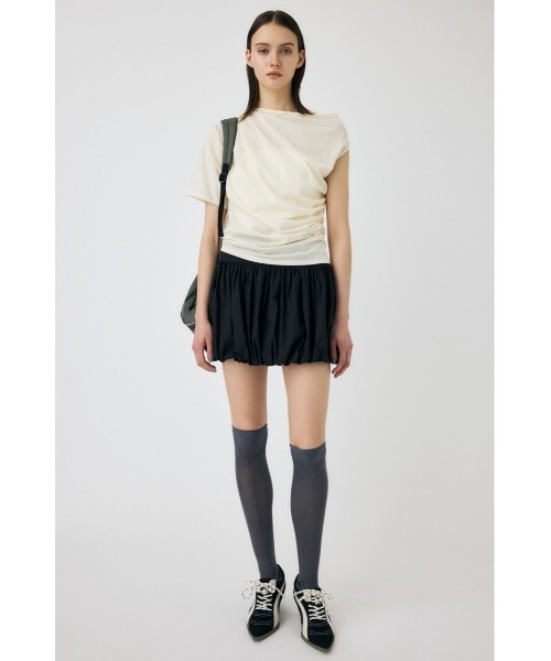 MOUSSY(マウジー)の「BALLOON ミニスカート(スカート・レディース・ブラック/オフホワイト・1/2)」の4枚目の写真