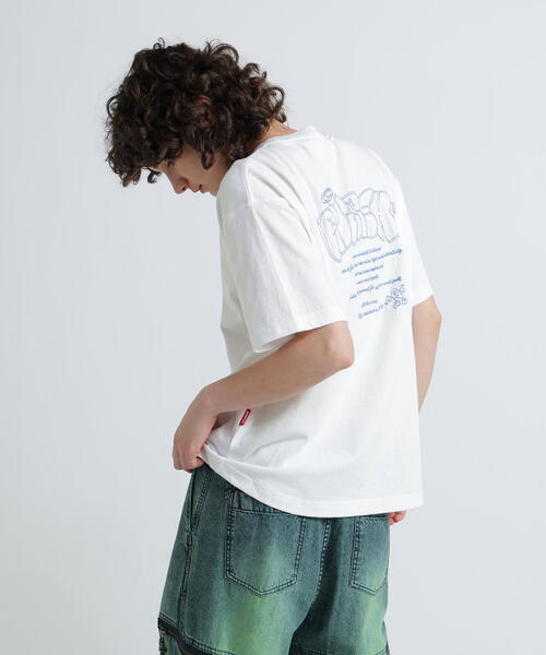 AVIREX(アヴィレックス)の「《直営店限定》GRAFFITI EMB T-SHIRT/グラフィティー刺繍Tシャツ(Tシャツ/カットソー・レディース・ミント/ホワイト/ブラック・F)」の14枚目の写真