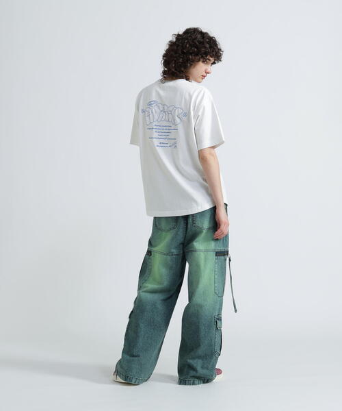 AVIREX(アヴィレックス)の「《直営店限定》GRAFFITI EMB T-SHIRT/グラフィティー刺繍Tシャツ(Tシャツ/カットソー・レディース・ミント/ホワイト/ブラック・F)」の15枚目の写真