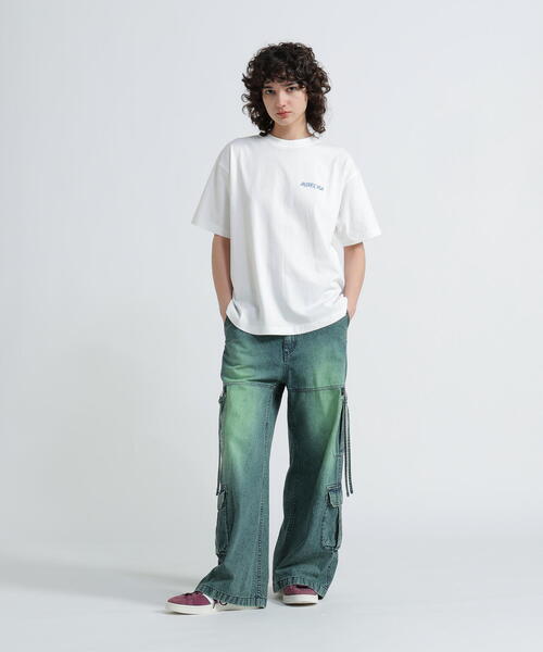 AVIREX(アヴィレックス)の「《直営店限定》GRAFFITI EMB T-SHIRT/グラフィティー刺繍Tシャツ(Tシャツ/カットソー・レディース・ミント/ホワイト/ブラック・F)」の16枚目の写真