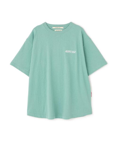 AVIREX(アヴィレックス)の「《直営店限定》GRAFFITI EMB T-SHIRT/グラフィティー刺繍Tシャツ(Tシャツ/カットソー・レディース・ミント/ホワイト/ブラック・F)」の6枚目の写真