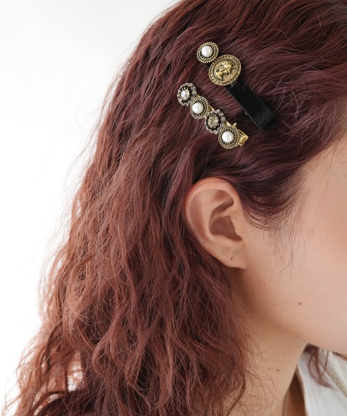 Port / ポート 】 クラシック パール ビジュー ヘアクリップ #_