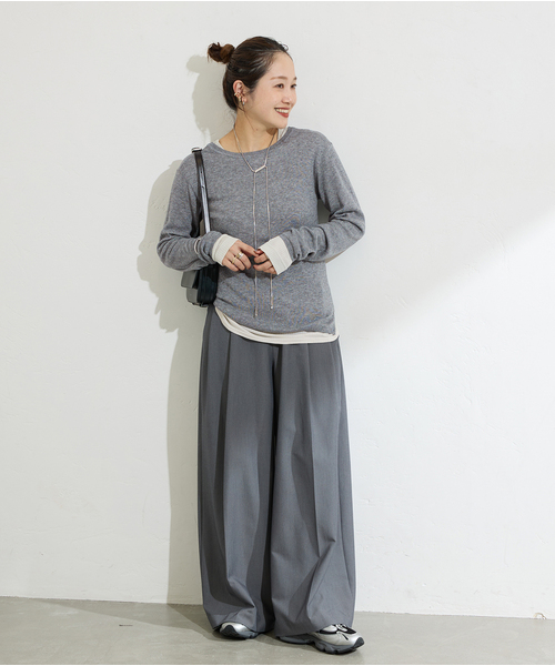 JOURNAL STANDARD(ジャーナルスタンダード)の「ウォッシャブル WPEヘンリープルオーバー(ニット/セーター・レディース・チャコールグレー/ブラック/グリーン/ベージュ/イエロー・FREE)」の19枚目の写真