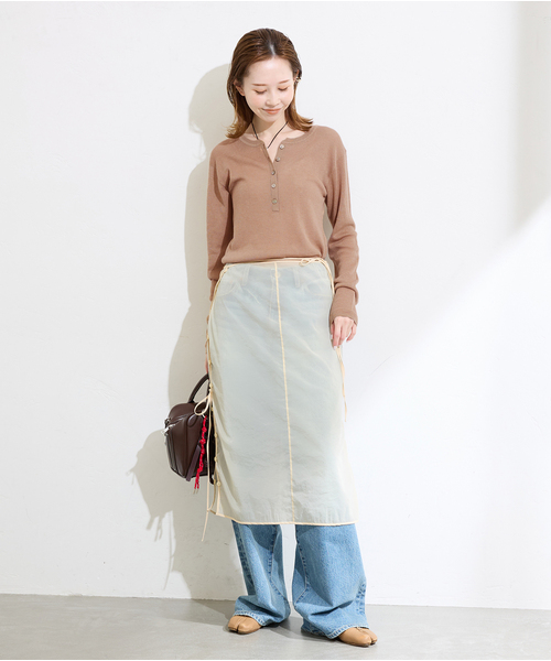 JOURNAL STANDARD(ジャーナルスタンダード)の「ウォッシャブル WPEヘンリープルオーバー(ニット/セーター・レディース・チャコールグレー/ブラック/グリーン/ベージュ/イエロー・FREE)」の17枚目の写真
