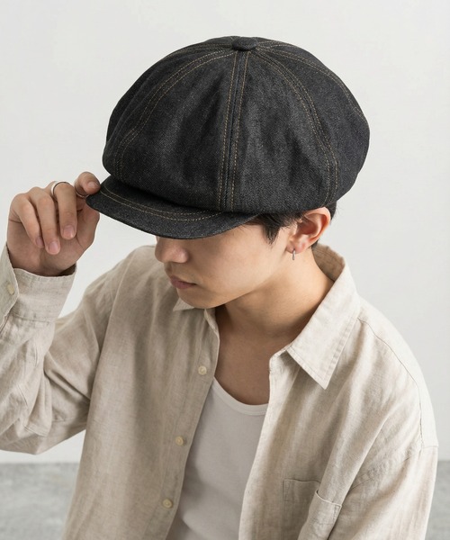 Ruben(ルーベン)の「RUBEN DENIM CASKET デニムキャスケット 大きいサイズあり(キャスケット・メンズ・ブラック/ネイビー/ストライプ・FREE/XL)」の20枚目の写真
