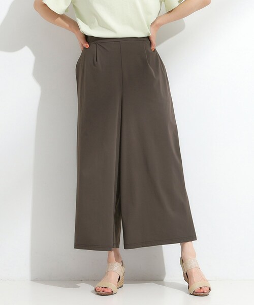 SHOO・LA・RUE（シューラルー）の「【S-LL/軽量】さらさらストレッチ ガウチョパンツ（その他パンツ・レディース・ブラック/ブラウン系その他/ブルーグリーン・01/02/03/04）」の2枚目の写真