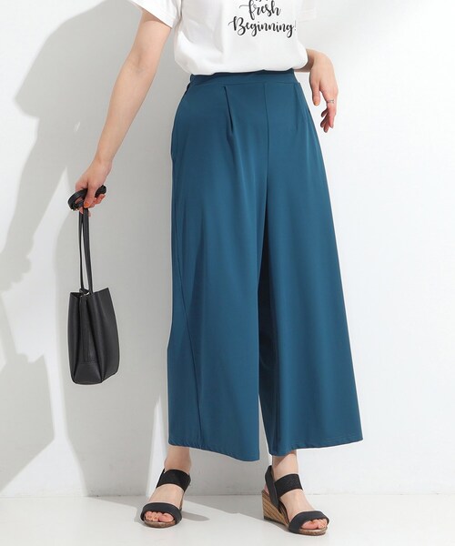 SHOO・LA・RUE（シューラルー）の「【S-LL/軽量】さらさらストレッチ ガウチョパンツ（その他パンツ・レディース・ブラック/ブラウン系その他/ブルーグリーン・01/02/03/04）」の3枚目の写真