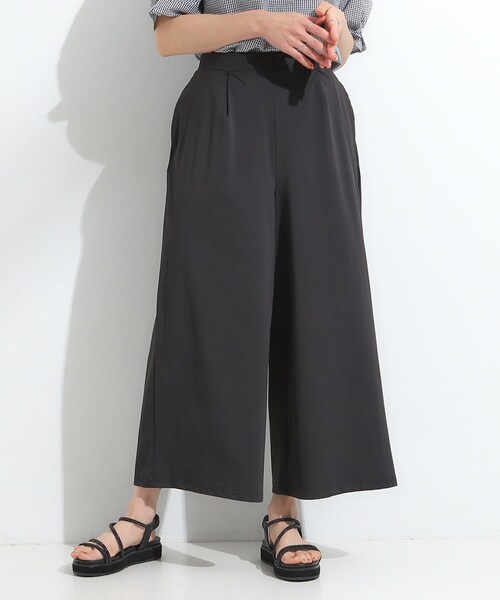 SHOO・LA・RUE（シューラルー）の「【S-LL/軽量】さらさらストレッチ ガウチョパンツ（その他パンツ・レディース・ブラック/ブラウン系その他/ブルーグリーン・01/02/03/04）」の4枚目の写真