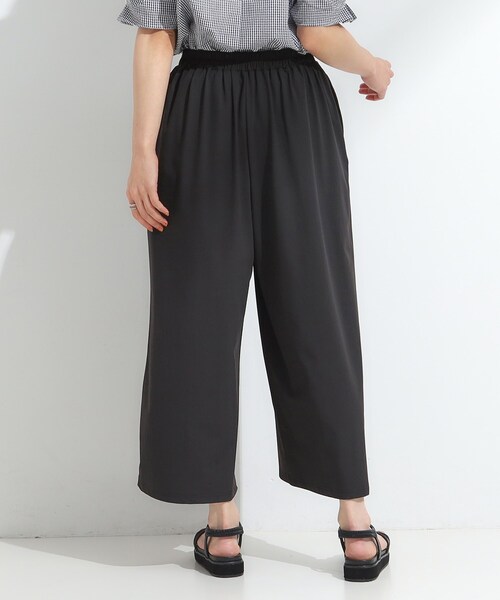 SHOO・LA・RUE（シューラルー）の「【S-LL/軽量】さらさらストレッチ ガウチョパンツ（その他パンツ・レディース・ブラック/ブラウン系その他/ブルーグリーン・01/02/03/04）」の5枚目の写真