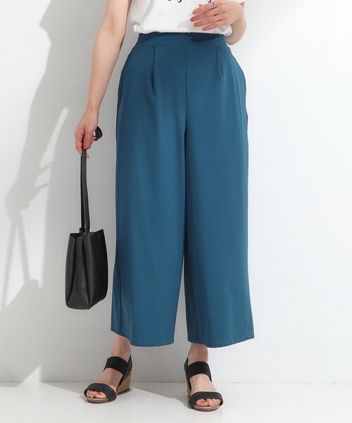 SHOO・LA・RUE（シューラルー）の「【S-LL/軽量】さらさらストレッチ ガウチョパンツ（その他パンツ・レディース・ブラック/ブラウン系その他/ブルーグリーン・01/02/03/04）」の12枚目の写真