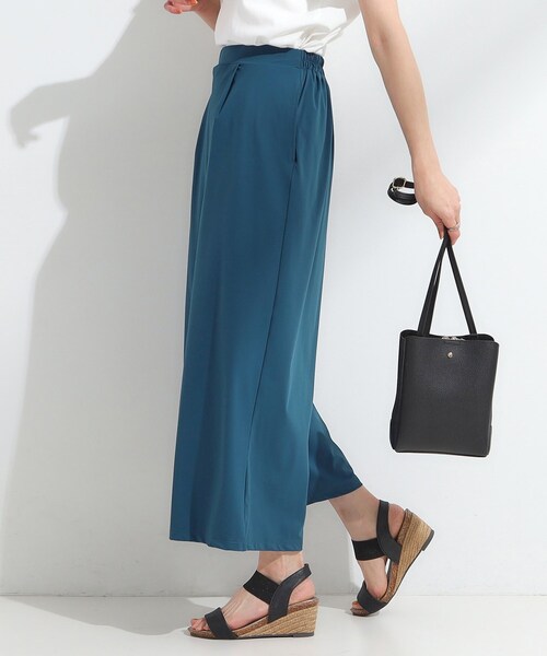 SHOO・LA・RUE（シューラルー）の「【S-LL/軽量】さらさらストレッチ ガウチョパンツ（その他パンツ・レディース・ブラック/ブラウン系その他/ブルーグリーン・01/02/03/04）」の13枚目の写真