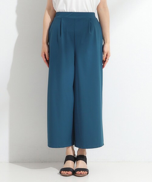 SHOO・LA・RUE（シューラルー）の「【S-LL/軽量】さらさらストレッチ ガウチョパンツ（その他パンツ・レディース・ブラック/ブラウン系その他/ブルーグリーン・01/02/03/04）」の16枚目の写真