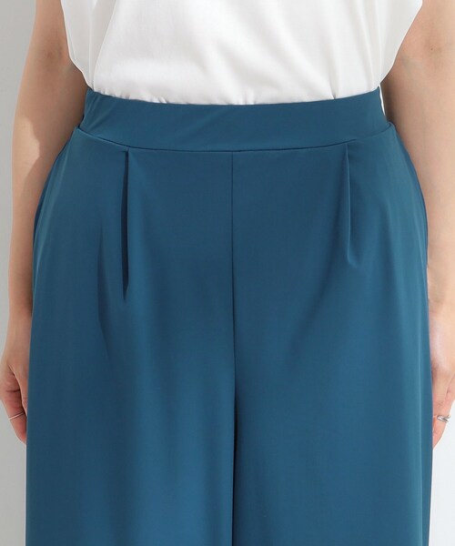 SHOO・LA・RUE（シューラルー）の「【S-LL/軽量】さらさらストレッチ ガウチョパンツ（その他パンツ・レディース・ブラック/ブラウン系その他/ブルーグリーン・01/02/03/04）」の19枚目の写真