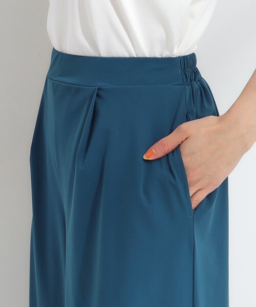 SHOO・LA・RUE（シューラルー）の「【S-LL/軽量】さらさらストレッチ ガウチョパンツ（その他パンツ・レディース・ブラック/ブラウン系その他/ブルーグリーン・01/02/03/04）」の21枚目の写真