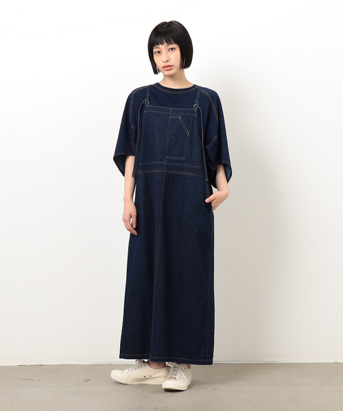 ONIGIRI(オニギリ)の「デニムジャンパースカート(ワンピース・レディース・ネイビー/チャコール・LARGE/MEDIUM)」の5枚目の写真