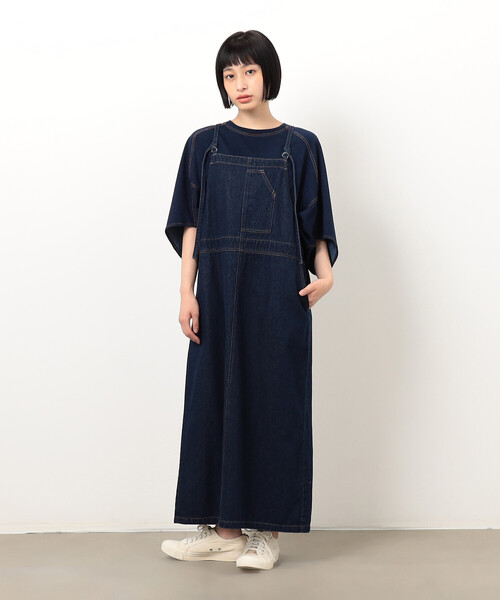 ONIGIRI(オニギリ)の「デニムジャンパースカート(ワンピース・レディース・ネイビー/チャコール・LARGE/MEDIUM)」の6枚目の写真