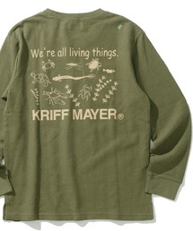 KRIFF MAYER Kid's Collection | 【綿100％・蓄光】Wフェイスプリントクルー(池の生物）(Tシャツ/カットソー)