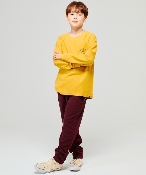 KRIFF MAYER Kid's Collection（クリフメイヤーキッズコレクション）の「【綿100％・蓄光】Wフェイスプリントクルー(池の生物）（Tシャツ/カットソー・キッズ・グレー/カーキ/イエロー/チャコール・170/160/150/140/130/120）」の7枚目の写真