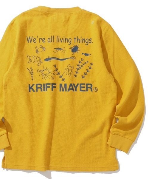 KRIFF MAYER Kid's Collection（クリフメイヤーキッズコレクション）の「【綿100％・蓄光】Wフェイスプリントクルー(池の生物）（Tシャツ/カットソー・キッズ・グレー/カーキ/イエロー/チャコール・170/160/150/140/130/120）」の19枚目の写真