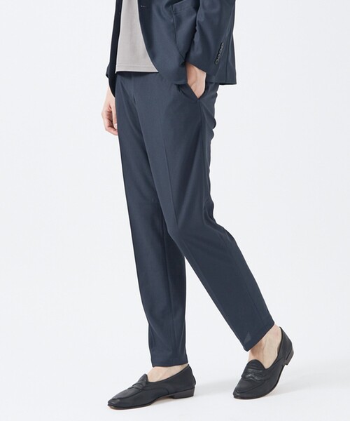 ABAHOUSE(アバハウス)の「【セットアップ対応】トリコットメッシュ イージースラックス/ ストレッチ 軽量 防シワ性(スラックス・メンズ・ダークネイビー/グレイッシュベージュ/ブラック・46/44/48/50)」の1枚目の写真