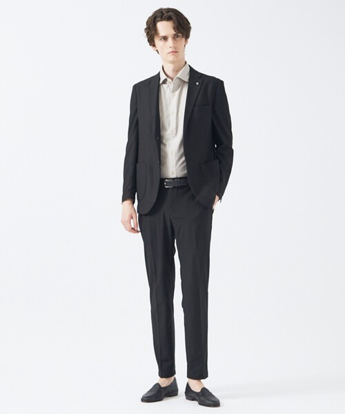 ABAHOUSE(アバハウス)の「【セットアップ対応】トリコットメッシュ イージースラックス/ ストレッチ 軽量 防シワ性(スラックス・メンズ・ダークネイビー/グレイッシュベージュ/ブラック・46/44/48/50)」の4枚目の写真