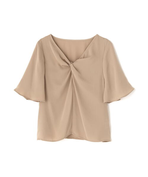 PROPORTION BODY DRESSING（プロポーションボディドレッシング）の「ツイスト半袖ブラウス / 1215210610（シャツ/ブラウス・レディース・ベージュ系その他/ホワイト/ブラウン・MEDIUM/SMALL）」の12枚目の写真