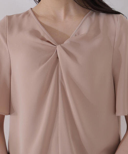 PROPORTION BODY DRESSING（プロポーションボディドレッシング）の「ツイスト半袖ブラウス / 1215210610（シャツ/ブラウス・レディース・ベージュ系その他/ホワイト/ブラウン・MEDIUM/SMALL）」の18枚目の写真