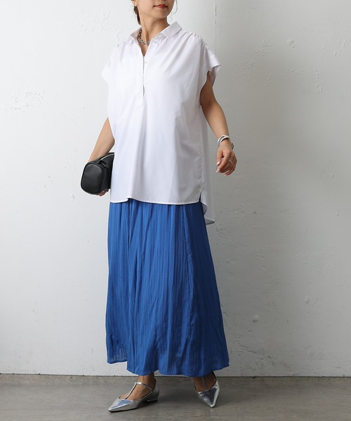 COLONY 2139（コロニートゥーワンスリーナイン）の「バンプストライプAラインスカート（スカート・レディース・ブラック/オフホワイト/ブルー・FREE）」の20枚目の写真