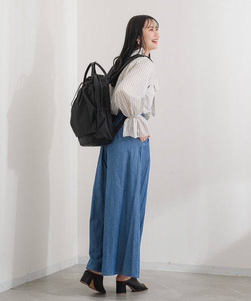 KATHARINE ROSS(キャサリンロス)の「【KATHARINE ROSS】【TREASURE TOPKAPI】ドロストポケットリュック(バックパック/リュック・レディース・ブラック/ベージュ・MEDIUM)」の11枚目の写真