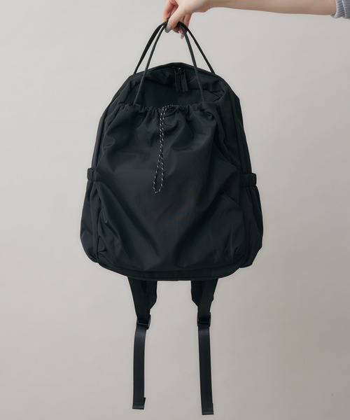 KATHARINE ROSS(キャサリンロス)の「【KATHARINE ROSS】【TREASURE TOPKAPI】ドロストポケットリュック(バックパック/リュック・レディース・ブラック/ベージュ・MEDIUM)」の6枚目の写真